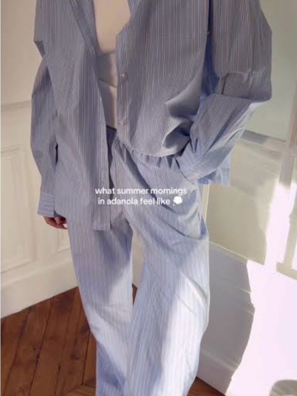 Adanola Oversized Cotton Shirt and Pants Set